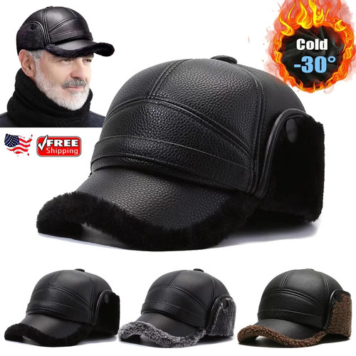 Men winter leather baseball - men's,